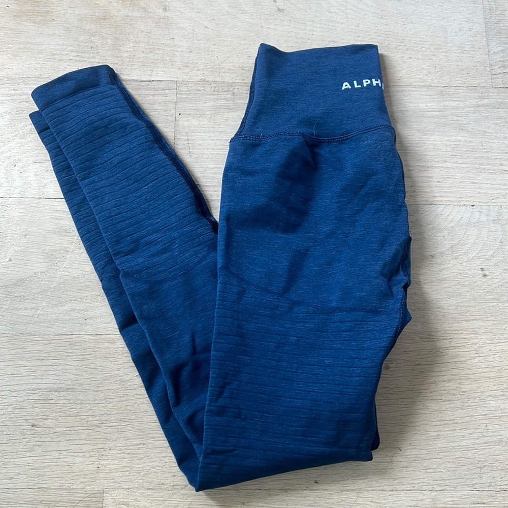 Alphalete Navy Blue High-Waist Leggings